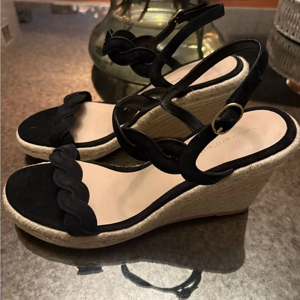 Stuart Weitzman Twist Espadrille Platform Wedge Sandal - Picture 4 of 6